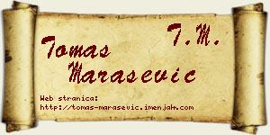 Tomas Marašević vizit kartica